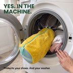 CocoonWeave™ going into the washer drum with towels. Yes, in the machine.